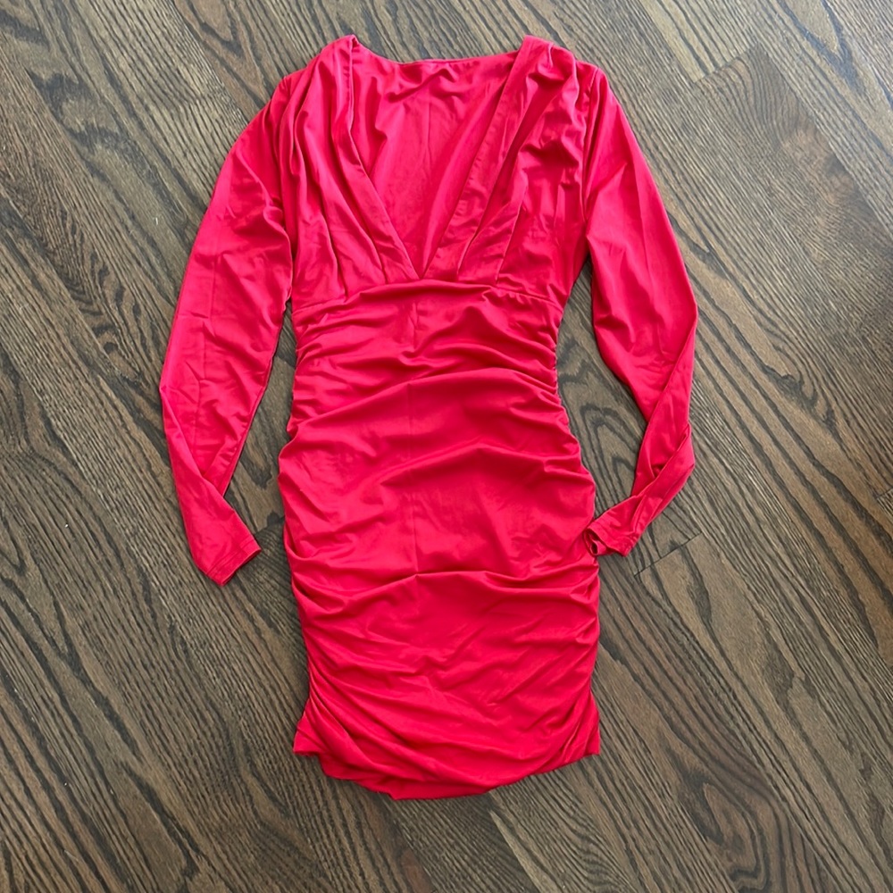 Long sleeve dress.